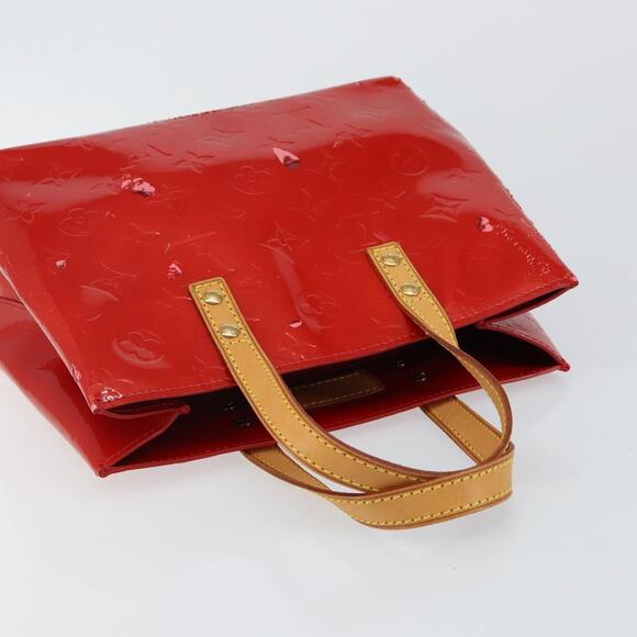 LOUIS VUITTON Monogram Vernis Reade PM Hand Bag Red Rouge M91088 - Picture 6 of 12